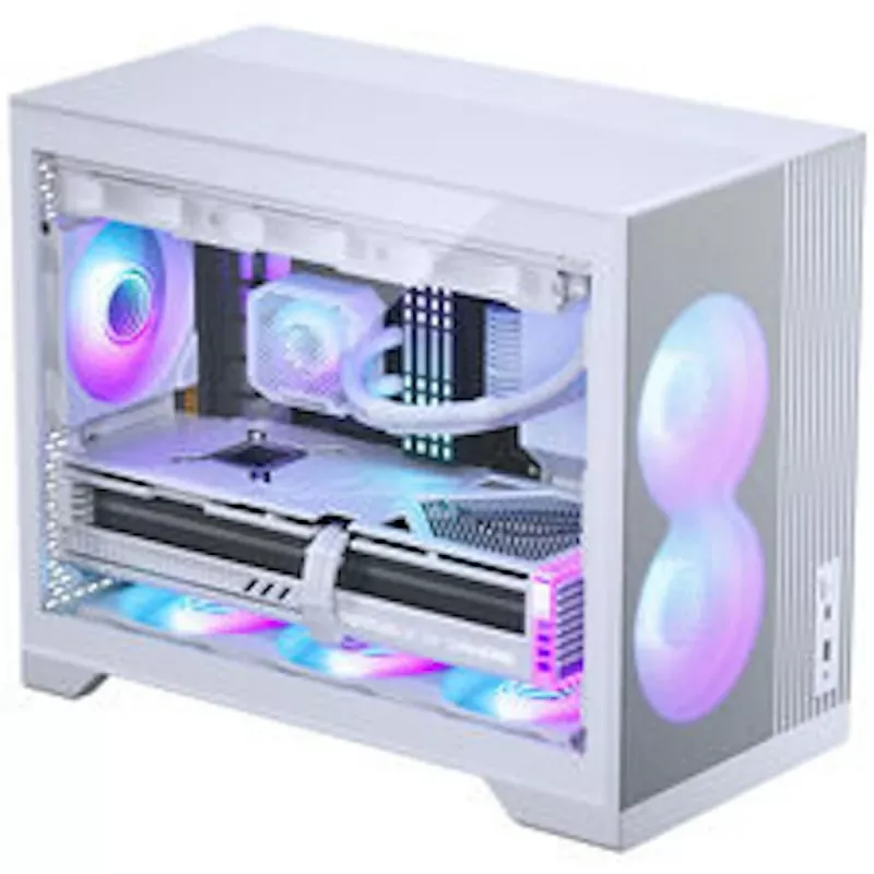 Carcasa de PC Phanteks XT M3, carcasa mini + ventilador D30 PWM Regular Airflow D-RGB, pack de 3, blanco