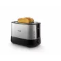 Philips Viva Collection Tostador HD2637/90 Tostador extrawide de 2 ranuras con calientabollos Negro/Envase dañado