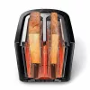 Philips Viva Collection Tostador HD2637/90 Tostador extrawide de 2 ranuras con calientabollos Negro/Envase dañado