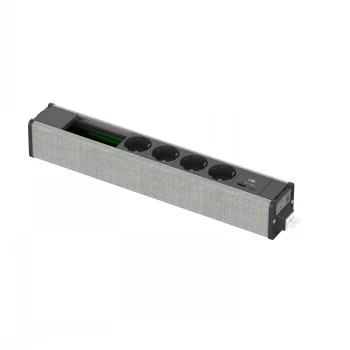 SCHNEIDER ELECTRIC UNICA SYSTEM+ MÓD.UNIT 4XSCH+USBA/C+DATA ANTRACITA/GRIS