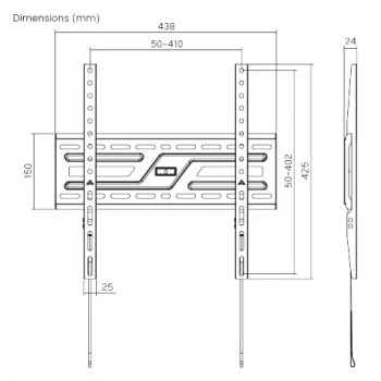 LH-GROUP Soporte de pared 32-75 75KG FIXED