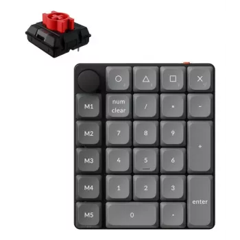 KEYCHRON K0 Max - Milk POM Red - Teclado numérico inalámbrico