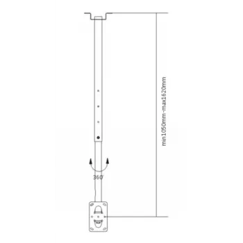 LH-GROUP Soporte de techo con brazo 23-70