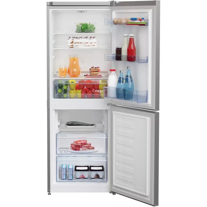 BEKO frigorífico RCSA240K40SN, clase de eficiencia energética E, altura 153cm, inox