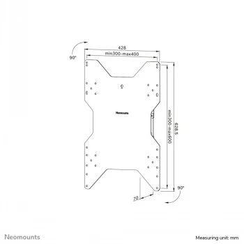 NEOMOUNTS soporte de pared para pantalla plana (orientable) 1 pantalla negro