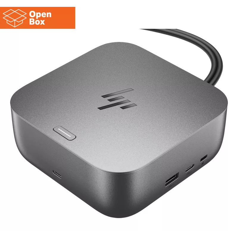 HP Thunderbolt 4 Ultra Dock - OPENBOX - G6 280W con cable combo - 5x USB-A, 2x USB-C, 1x USB-C Thunderbolt 4, 2x DisplayPort, 1x HDMI, 1x RJ-45, Meteor Silver, 3 años