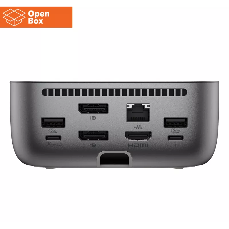 HP Thunderbolt 4 Ultra Dock - OPENBOX - G6 280W con cable combo - 5x USB-A, 2x USB-C, 1x USB-C Thunderbolt 4, 2x DisplayPort, 1x HDMI, 1x RJ-45, Meteor Silver, 3 años