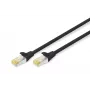 DIGITUS cable de conexión CAT6A S/FTP, 0,5 m, negro