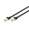 DIGITUS cable de conexión CAT6A S/FTP, 0,5 m, negro