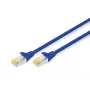 DIGITUS Cable de red - CAT6a - S/FTP - protección de lengüeta - Cu - 1 m - Azul
