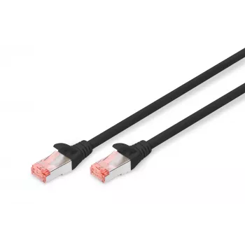 DIGITUS Cable de red conductor de cobre - CAT6 - S/FTP - Snagless - 1m - negro