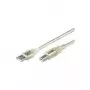 Microconnect USBAB5T Cable USB USB 2.0 5 m USB A USB B Transparente