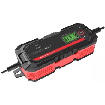 Cargador de batería automático de 8 etapas 12V 6A para baterías de plomo-ácido (WET, MF, Ca/Ca, AGM, GEL) – carga de mantenimiento 150Ah, IP65, modos de desulfatación y reacondicionamiento