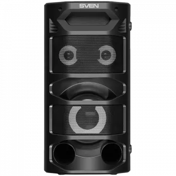 Altavoz portátil 2.0 SVEN PS-670, negro, potencia 2x32,5 W (RMS), TWS, Bluetooth, FM, USB, microSD, pantalla LED, mando a distancia, batería de litio