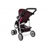 Cochecito 2 en 1 con capazo negro-rosa 7706 Lean Toys