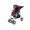 Cochecito 2 en 1 con capazo negro-rosa 7706 Lean Toys