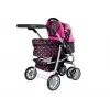 Cochecito 2 en 1 con capazo negro-rosa 7706 Lean Toys