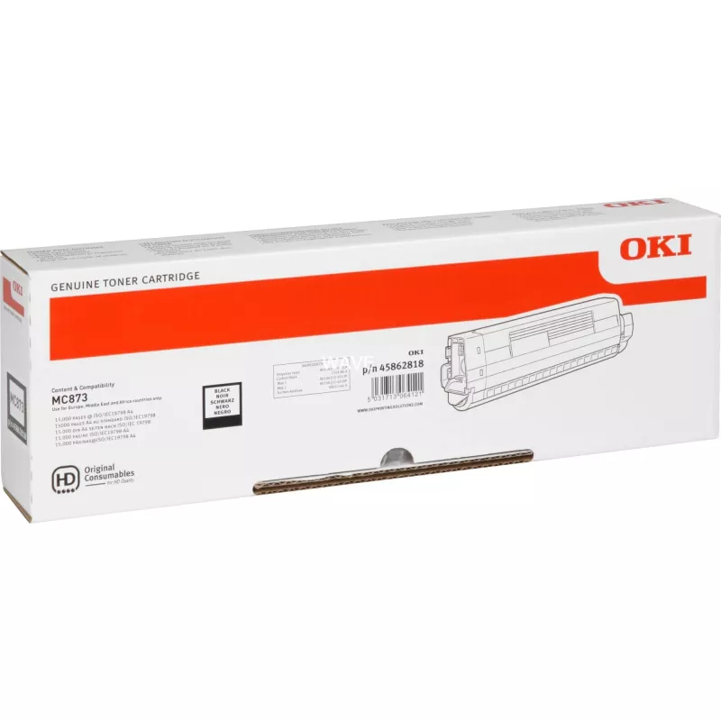 Cartucho de tóner OKI - 15k páginas - Negro