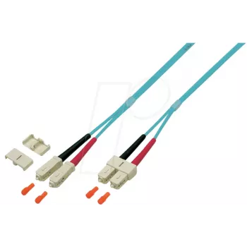 EFB Elektronik O0318.1 Cable de conexión de fibra óptica Duplex SC-SC OM4, 1 m, violeta