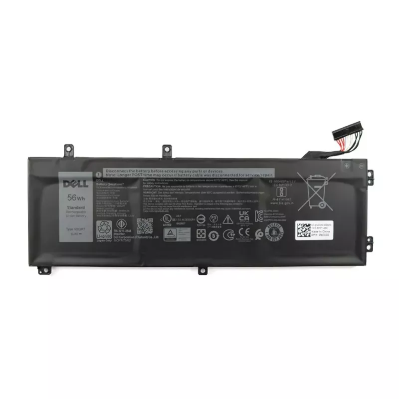 Batería de portátil Dell V0GMT 56Wh 3 celdas de iones de litio para portátiles Dell compatibles
