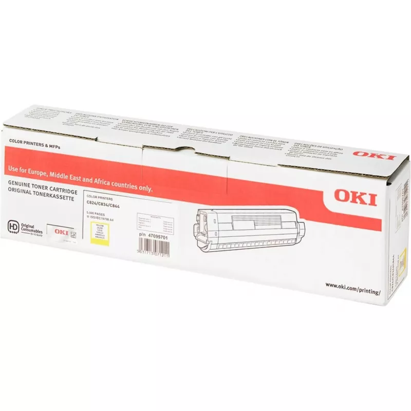 Cartucho de tóner OKI - 5k páginas - Amarillo