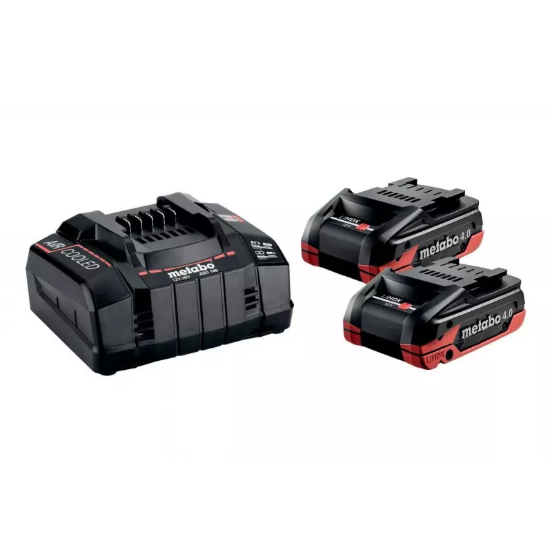 METABO batería LiHD Xtreme 18V 4.0Ah 2 unidades + cargador ASC 290