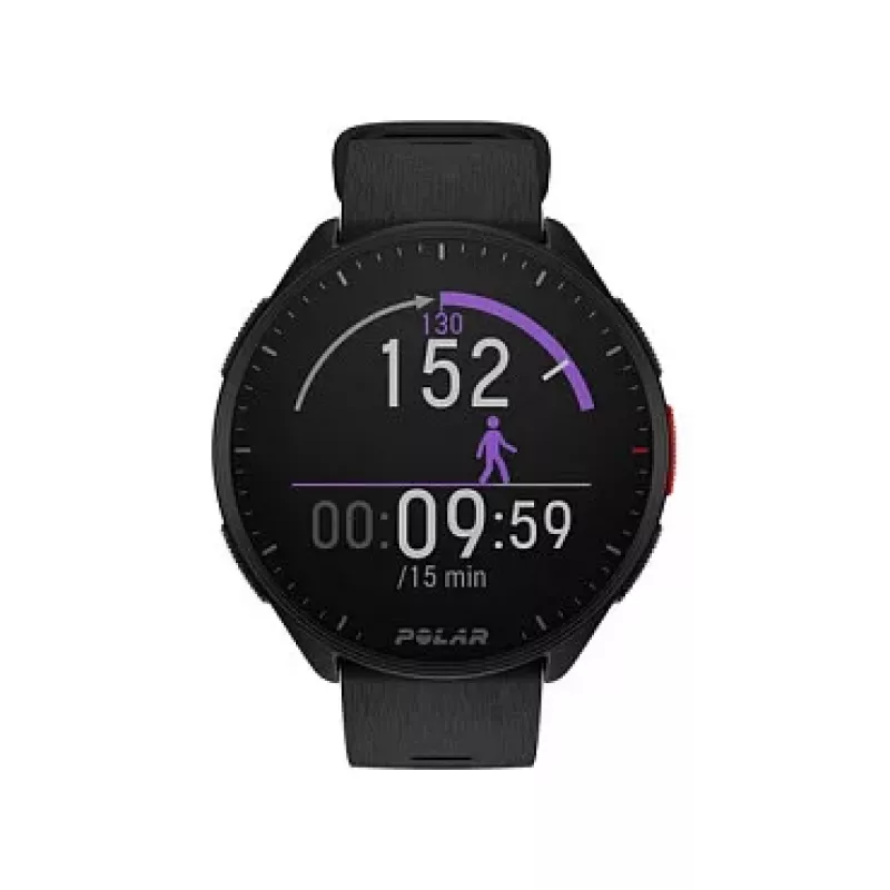 Polar Pacer GPS Running Watch - Night Black - S/L Strap - 1,2 pulgadas MIP Display - 32 MB - Bluetooth