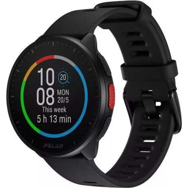 Polar Pacer GPS Running Watch - Night Black - S/L Strap - 1,2 pulgadas MIP Display - 32 MB - Bluetooth
