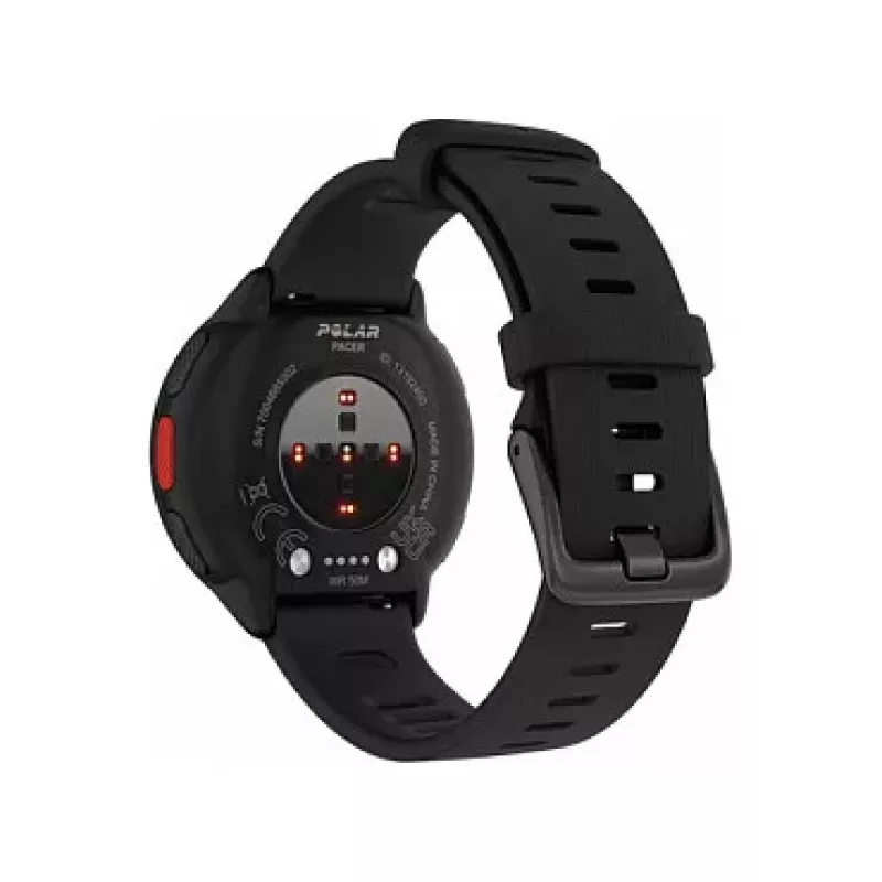 Polar Pacer GPS Running Watch - Night Black - S/L Strap - 1,2 pulgadas MIP Display - 32 MB - Bluetooth