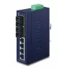PLANET ISW-621TS15 switch Fast Ethernet industrial L2 no gestionado con 4x 10/100 + 2x 100Base-FX SC multimodo, montaje en carril DIN/pared, -40 a 75 °C