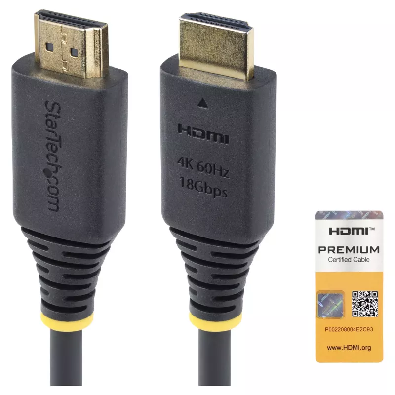 StarTech.com cable HDMI High Speed Premium Certified de 1,5 m (4,9 ft), 4K60Hz, negro