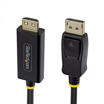 StarTech.com Cable adaptador de DisplayPort a HDMI de 4,5 m con conectores de agarre, 4K 60Hz HDR, negro