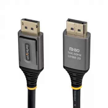 StarTech.com Cable DisplayPort 2.1 DP80 de 0,5 m - Conector macho DisplayPort a conector macho DisplayPort - Negro