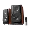 Edifier S3000MKII Altavoces de estantería inalámbricos premium 2.0, Marrón