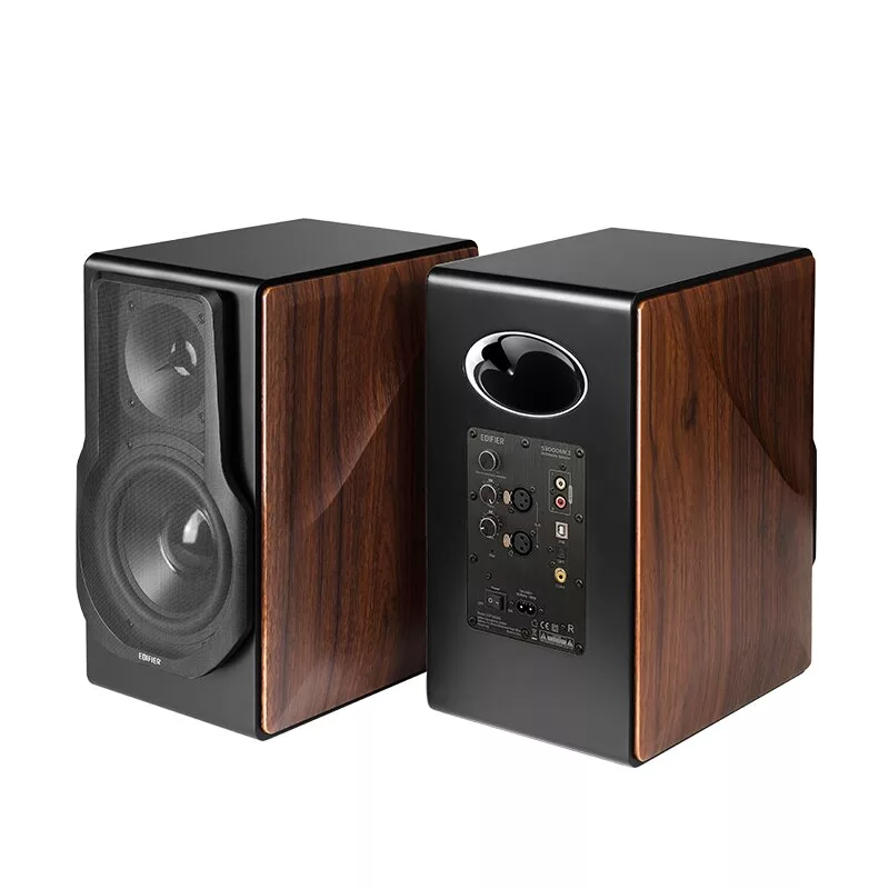 Edifier S3000MKII Altavoces de estantería inalámbricos premium 2.0, Marrón