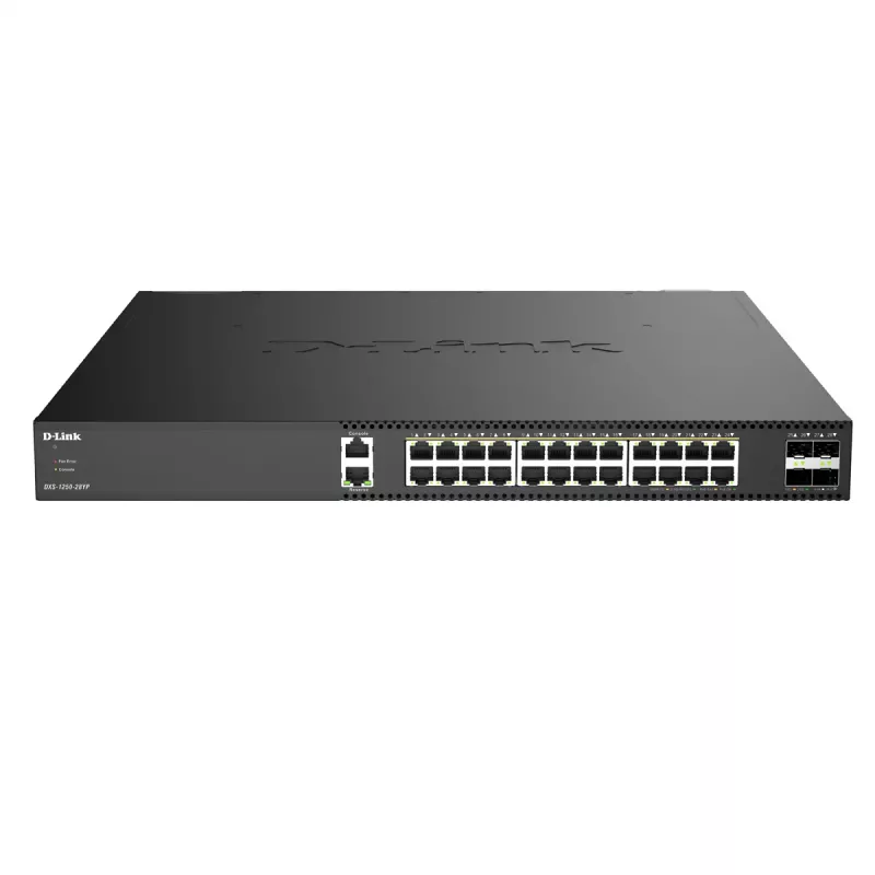 D-Link DXS-1250-28YP/E Switch Smart Managed Multi-Gigabit PoE++ con 4 uplinks 25G SFP28