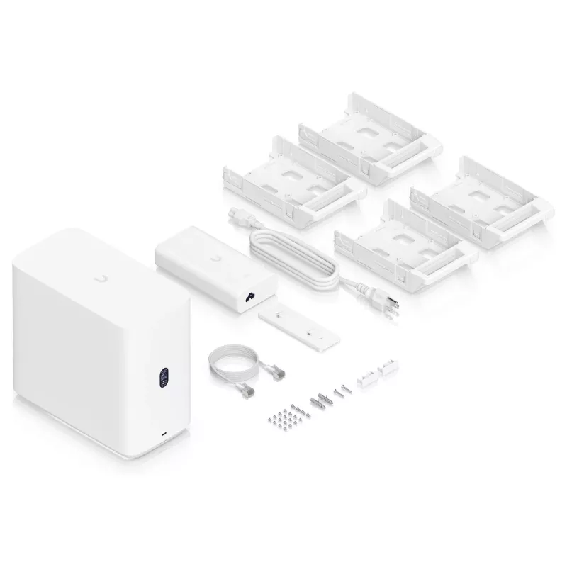 Ubiquiti UNAS-4-W Servidor NAS de 4 bahías, Blanco, 4GB RAM, 1x 2.5GbE, 1x expansión USB-C