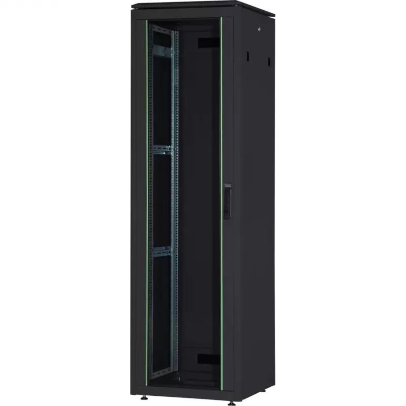 DIGITUS 42HE Armario de red Unique 600x600mm Puerta de cristal negro
