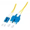 EFB Elektronik O0360.1-1.2 Cable de parcheo de fibra óptica 1 m LC dúplex a SC dúplex OS2 monomodo amarillo