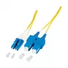 EFB Elektronik O0360.1-1.2 Cable de parcheo de fibra óptica 1 m LC dúplex a SC dúplex OS2 monomodo amarillo
