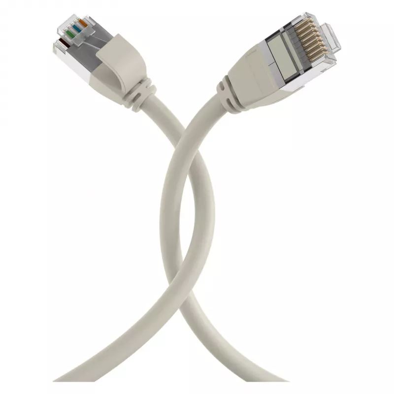 EFB Elektronik Cable de parcheo RJ45 Cat.6A U/FTP TPE 4mm Ultraflex gris 1m