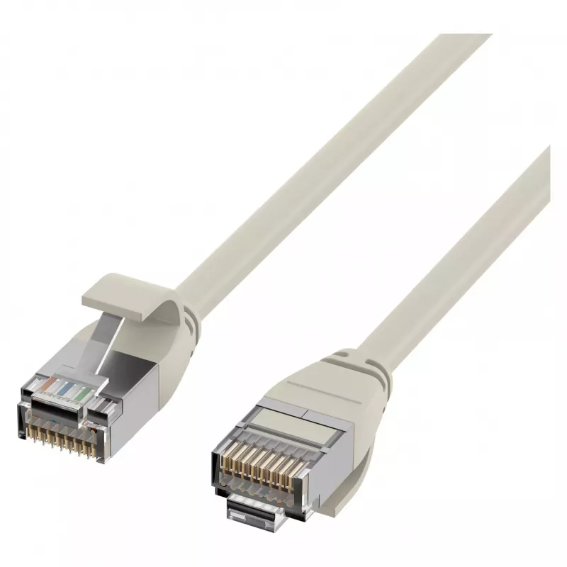 EFB Elektronik Cable de parcheo RJ45 Cat.6A U/FTP TPE 4mm Ultraflex gris 1m