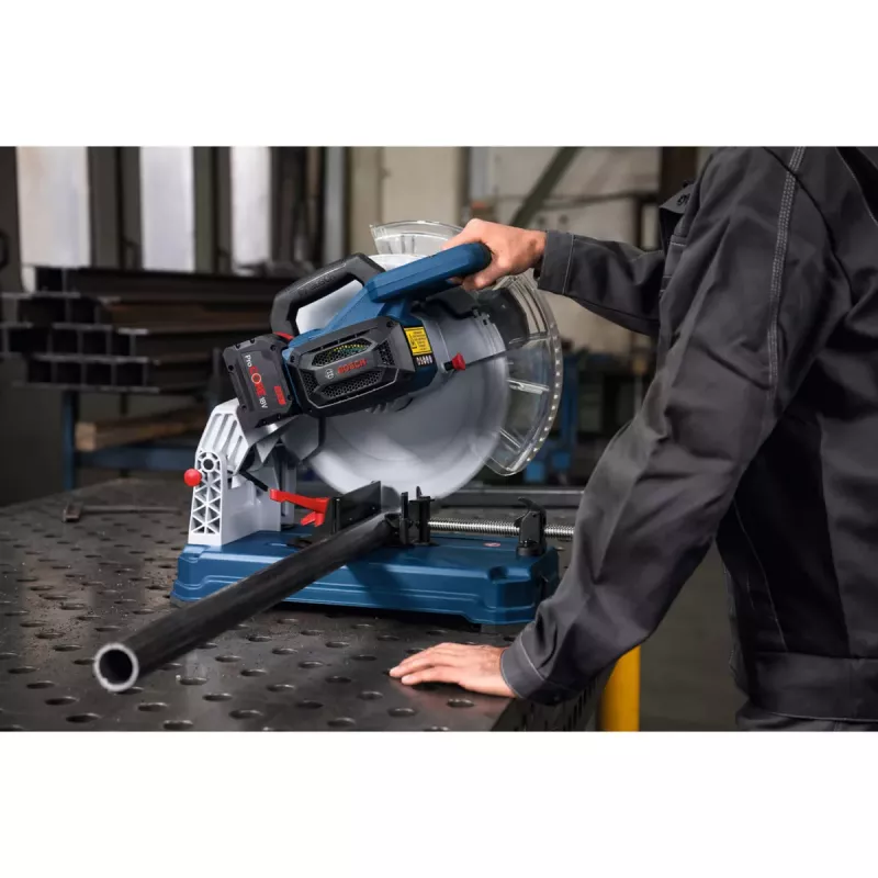 Bosch GCD 18V-355 Professional Tronzadora a batería para metal, 18 V, disco de 355 mm, solo herramienta (azul)