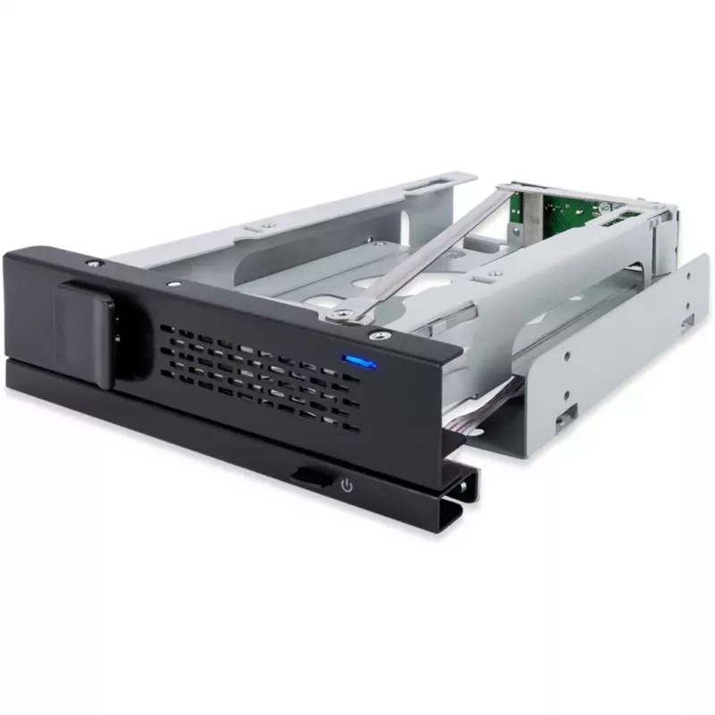 ICY DOCK TurboSwap MB171SP-1B bastidor extraíble sin bandeja y sin ventilador para HDD SAS/SATA de 3,5 pulgadas, para bahía de 5,25 pulgadas
