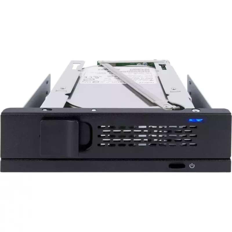 ICY DOCK TurboSwap MB171SP-1B bastidor extraíble sin bandeja y sin ventilador para HDD SAS/SATA de 3,5 pulgadas, para bahía de 5,25 pulgadas