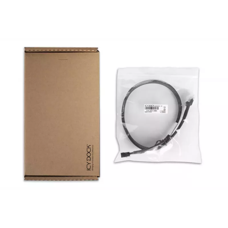 IcyBox IcyDock Cable SlimSAS 4i a OCuLink 4i, PCIe 4.0, 0,5 m