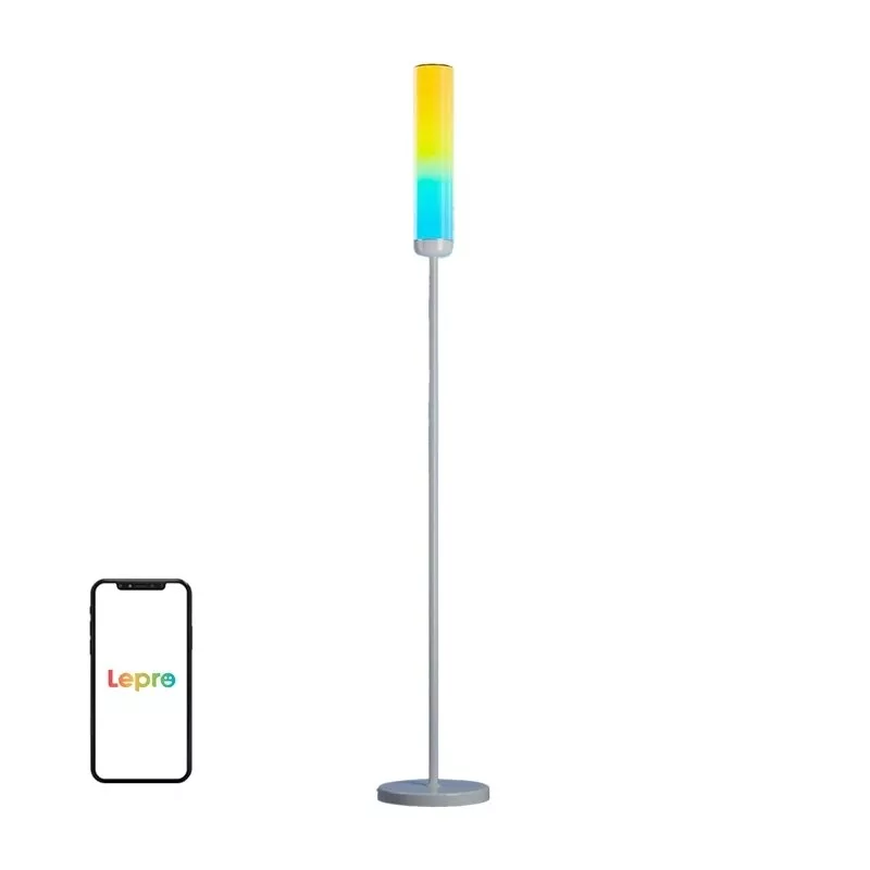 Lepro O1 AI Floor Lamp - Lámpara de pie inteligente, 2000 lúmenes, RGB+CCT, Wi-Fi, compatible con Alexa/Google Assistant