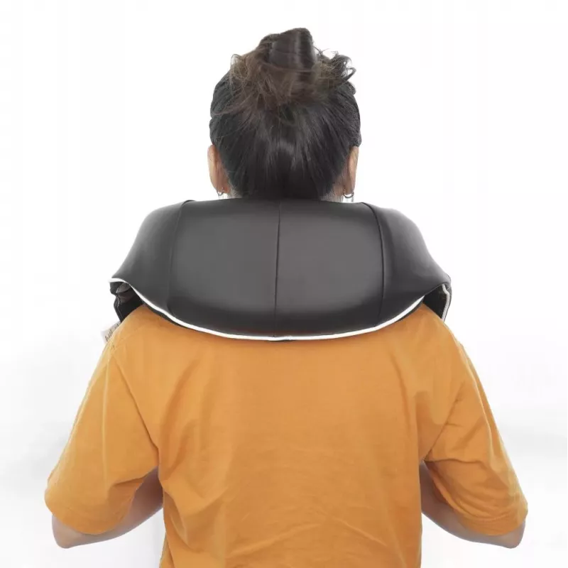 RENPHO U-Neck 1 Masajeador de cuello y hombros Shiatsu con calor, 8 nodos de rotación bidireccional, 3 niveles de velocidad, Negro