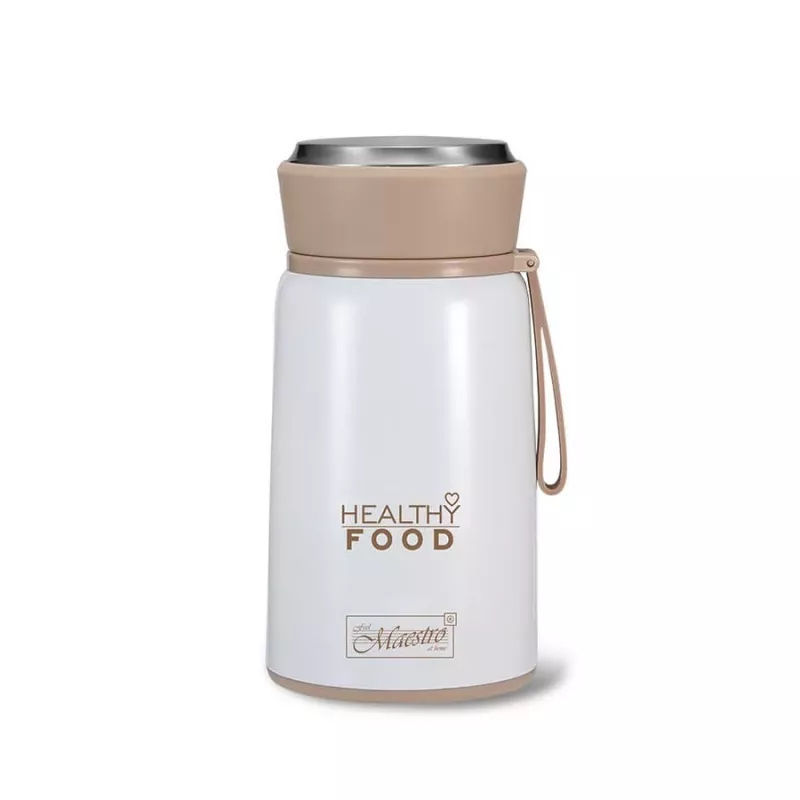 Maestro MR-1646-80 Dinner Termo 0,8 L Botella isotérmica de acero inoxidable para alimentos con cuchara plegable