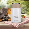 Maestro MR-1646-80 Dinner Termo 0,8 L Botella isotérmica de acero inoxidable para alimentos con cuchara plegable